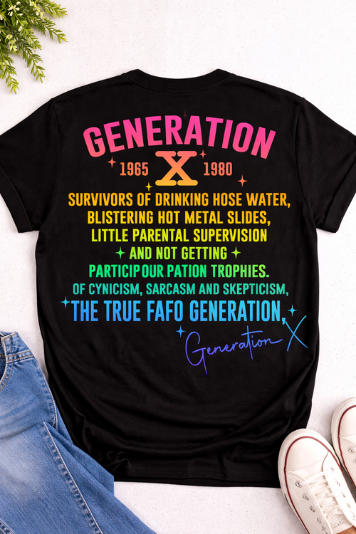 Gen X T-Shirt – Black or White